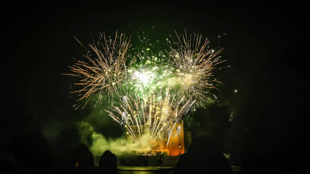 feu d'artifice pour la ville de Lyon